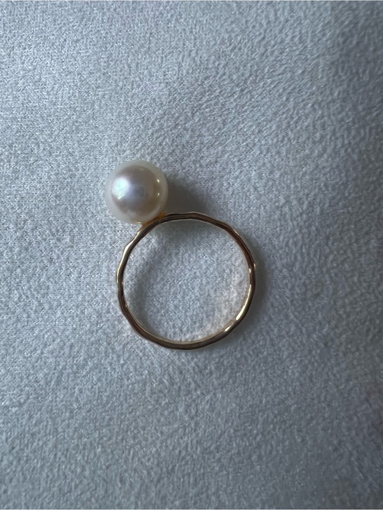 Misha Hawaii Jewelry - Misha Hawai’i Elegant Gold Pearl Ring - Single White Pearl Accent Size 7